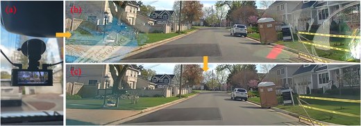DC-Gaussian dash cam reflection removal